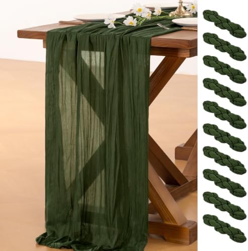 10 Pack Cheesecloth Table Runner Fall Boho Gauze Wedding Party Home Decor by Socomi