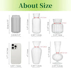 Mini Glass Vases for Centerpieces - Hewory Clear Small Bud Vases in Bulk, Cute Flower Vases Set for Wedding, Home Decoration, Table Decor (Clear, 8) - Image 2