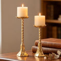 Pillar Candle Holders Set of 2, Candle Holders for Pillar Candles by HuiDao
