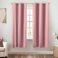 KOUFALL Mauve Dusty Rose Curtains for Bedroom Living Room 63 Inch Length,Blackout Room Darkening Grommet Window Boho Curtains 2 Panels by KOUFALL