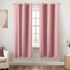 KOUFALL Mauve Dusty Rose Curtains for Bedroom Living Room 63 Inch Length,Blackout Room Darkening Grommet Window Boho Curtains 2 Panels by KOUFALL
