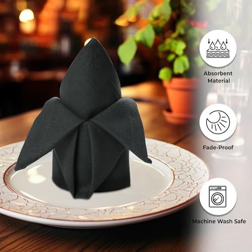 Urban Villa Cloth Napkins 100% Cotton Highly Absorbent Washable Durable Reusable Premium Dinner Napkins Ideal for Gifts for Mothers Day Hotel Farmhouse Parties - Forest (18" x 18", Set of 12) - Image 2