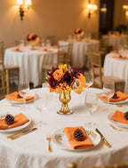 BLOSMON Fall Flowers Ball Centerpieces for Table, 6 Pcs, Red and Orange - Image 2
