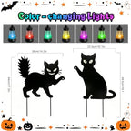 Black Cat Halloween Decorations Outdoor, Solar Hanging Lantern Garden Decor - Image 2