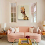Black Woman Cocktail Canvas Wall Art Fashion Girl Martini Hand Painting Decor Pictures African American Goblet Bar Cart Posters Prints for Apartment Dining Living Room Bedroom Home Decoration - Image 3