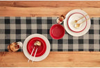 Solino Home 100% Linen Table Runner, 14 x 120 in, Natural and Black Check - Image 3