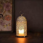Candlestick Candle Barrels Moroccan Style Retro Lanterns Projection Lights Hollowed-Out Decorations Home Ramadan Hanging Outdoor Indoor Courtyard Porch Festival Weddings by Unknown