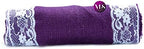 VDS Pack of 20, Burlap Table Runner with White Lace Edge, 100% Natural Jute Rustic Hessian Table Cloth Centerpiece for Wedding Birthday Party Banquet Table Decoration (Size 12X108 Inch)(Purple) - Image 4