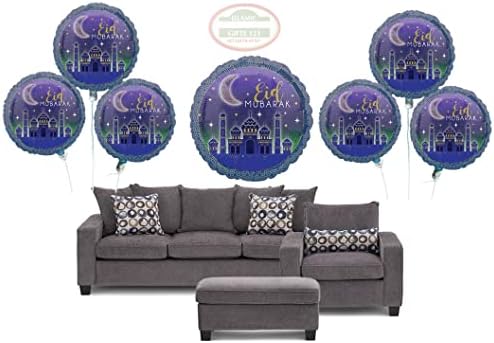 100 Pack Eid Balloons Set – Moon & Star Mylar Foil Balloons, Helium-Ready, Islamic Wall Decoration, Ramadan Gift, Eid Mubarak Party Decor - Image 5