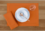 Solino Home Cotton Linen Napkins Pumpkin Hemstitch, 20 x 20 in, Set of 4 - Image 2