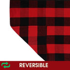 Christmas Red and Black Plaid Rug 8x10 ft, Extra Large Cotton Hand-Woven Buffalo Check Area Rug for Living Room, Bedroom, Patio, Christmas Holiday Farmhouse Decor, Washable Outdoor Indoor Carpet - Image 6
