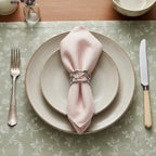 QAP Stainless Steel Napkin Rings, Elegant Coral Design Buckles Set of 2 - Image 3