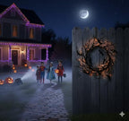 Fun Express 26" Light Up Black Bat Wreath - Image 7