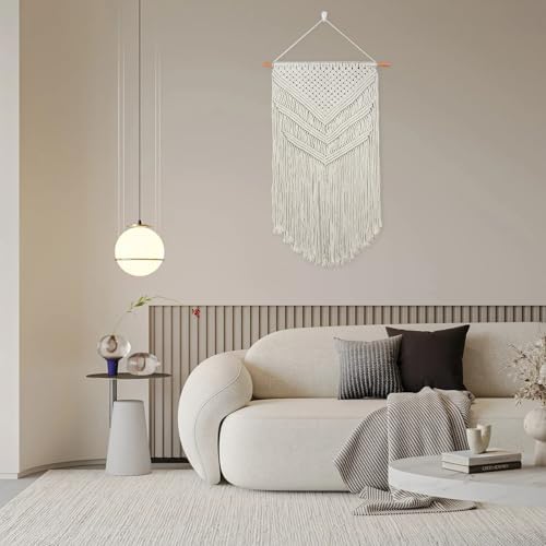 JONKASIPA Macrame Woven Wall Hanging, Bohemian Tassel Decor - Image 2