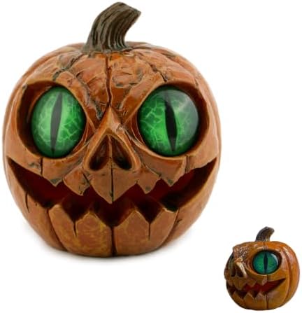 Halloween Pumpkin Decor Spooky Pumpkin Figurine Resin Statue, Green by Unknown