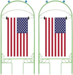 Liitrton 2 Pack Garden Flag Holder Stand for Outside, Frog-Shaped, Green by Liitrton