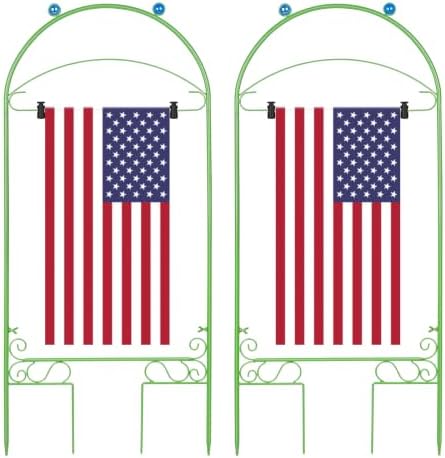 Liitrton 2 Pack Garden Flag Holder Stand for Outside, Frog-Shaped, Green by Liitrton