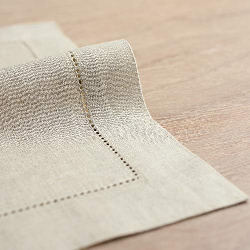 Solino Home 100% Pure Linen Woven Placemats Natural, 14 x 19 in, Set of 4 - Image 3