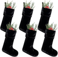 Hercicy 6 Pcs Black Christmas Velvet Stocking 19 Inch Xmas Hanging Stocking by Hercicy
