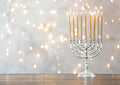 BELECO 8x6ft Fabric Happy Hanukkah Photography Backdrop Menorah Silver White Glitter Bokeh Lights Chanukah Holiday Decorations Banner Jewish Holy Festival Israel Party Supplies Studio Photo Props by BELECO