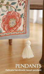 bilin gaier Designer Vintage Linen Table Runner,71"x12"-Flowershadow - Image 7