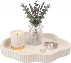 11 in Resin Coffee Table Tray for Home Decor,Bandejas Decorativas para La Sala for Coffee Table Decor,Modern Organizer for Living Room&Kitchen Counter(Model A Beige) by Unknown