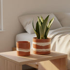 Nihow Ceramic Modern Plant Pot with Drainage for Indoor Plants,5+7 inch - Image 5