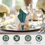 Flower Silver Napkin Rings Set of 50, Shiny Floral Napkin Ring Metal Holder - Image 5