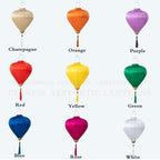 2 Pcs Chinese Lanterns Hanging Paper Lanterns，Multi-Color 12 in Silk Lantern Chinese Party Wedding Decorations (Rose) - Image 2