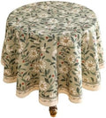 ISAENNE Designer Vintage Green Round Tablecloth,Diameter 55" by Isaennehomedecoration