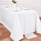 24 Pack White Table Runner 10Ft Cheesecloth Table Runner Rustic Gauze Table Runners Romantic Long Sheer Fabric Cheese Cloth Table Runners for Wedding Party Bridal Baby Shower - Image 3