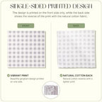 Cloth Napkins Set of 12, 100% Cotton Reusable Gingham Printed Dinner Napkins, 18x18 Inch Washable Table & Kitchen Napkins for Home, Dining, Entertaining, Cloud Gray & White - Image 2