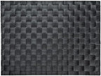 Restaurantware Rectangle Black Woven Placemat, 16 x 12 in, 6 Pack - Image 2
