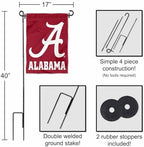 Alabama Crimson Tide Script A Garden Flag with Stand Holder - Image 3