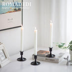 Black Candlestick Candle Holders for Taper ：12 PCS Romadedi Candle Stick Holder Set Vintage Table Centerpiece Halloween Decoration Wedding Christmas Fireplace Mantel Home Deocr - Image 4