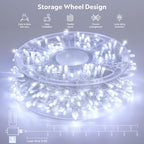 JMEXSUSS 132 ft 400 LED White Christmas Lights Indoor Outdoor - Image 4