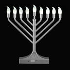 Electric Hanukkah Menorah,RGB Led Menorahs for Chanukah Decoration,Color Changing with Remote Control & Push-Button to Choose The Day and Timer Options Battery/USB Powered,Silver - Image 7
