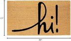 THEODORE MAGNUS Door Mat - Welcome Mat for Front Door with Non-Slip Backing - Durable Coir Doormat - Perfect for Outside Entrance and Entryway Matt - Outdoor/Indoor - hi! - 17" x 30" - Image 3
