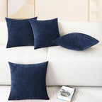 CaliTime Decorative Couch Throw Pillow Covers 18 X 18 Inches Navy Blue - Image 6