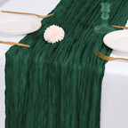 28 Pack Emerald Green Cheesecloth Table Runner 17x108 Inch Semi Sheer Boho Gauze Cheese Cloth Fabric Table Runners, for Wedding Party Baby Shower Birthday Home Decor Garden Farmhouse - Image 7