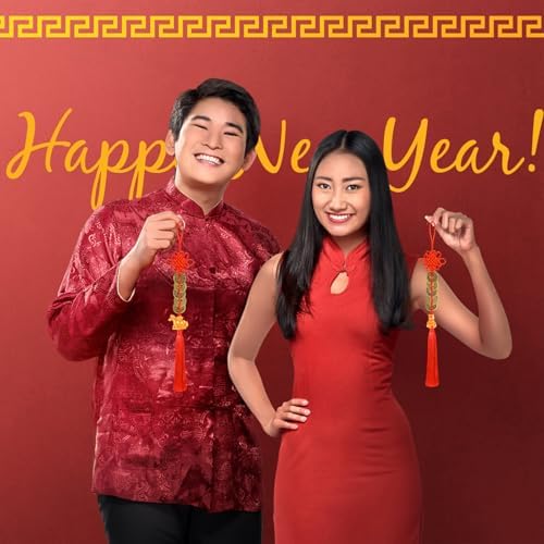 24 Pcs Chinese New Year Horse 2026 Lunar New Year Decorations fengshui Coins Red Tassel Ornaments with Wealth Success Good Luck Hanging Decorations for Gifts Home Car Decor - Image 3