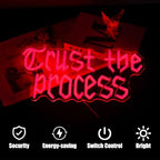 Trust The Process Neon Sign Red Letter Neon Light for Gym Ofiice Room Decor - Image 4