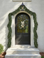 2PCS 9FT Christmas Cedar Garland, Real Touch Soft Greenery Xmas Decorations by NTNIETING