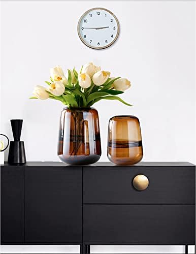 Modern Minimalist vase, Crystal Glass vase, vase, Flower vase, Dried Flower vase（Amber） - Image 5
