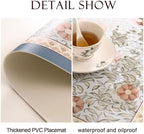 patdrea Designer Vintage French PVC Placemats Set of 6,12"x17"-Wensel A - Image 5