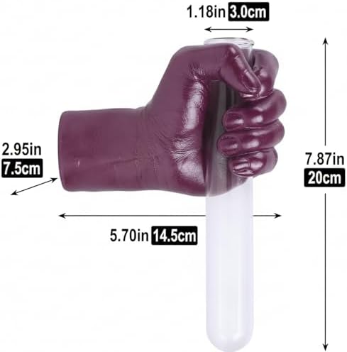 Purple Wall Sculptures, Hand Vases Home Decor, Wall Mount Art Sculpture, Unique Wall Art Statue, Funky Flower Vase Decorations, Modern Eclectic Hanging Decor,Glass Test Tube Vase(Purple) - Image 2