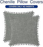 CaliTime Decorative Couch Throw Pillow Covers 22 X 22 Inches Medium Grey - Image 6