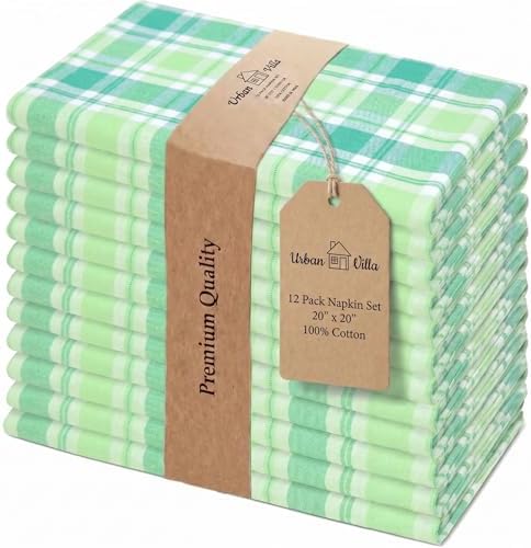 Urban Villa Cloth Napkins Cotton 20x20 (Set of 12) Stpat by CottonTrends