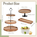 Havawish 7 Pcs Wooden Dessert Table Display Set, Cupcake Stand Kit, Classic - Image 2