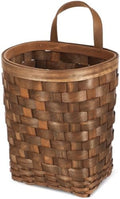 SHOWERORO Wall Storage Basket Hand-Woven Hanging Fruit Basket for Vegetables Snacks Candy and Seasoning Farmhouse Wall Hanging Flower for Kitchen Garden Home Decor 7.08 X 6.69 X 5.31 in by SHOWERORO